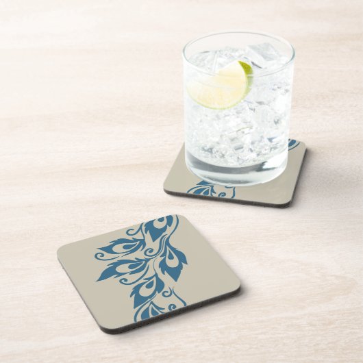 Peacock Feathers Bier Onderzetter (Rechterzijde)