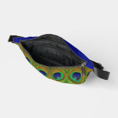 Peacock Feathers Blauw Groen Fanny Pack Heuptasje (Open)