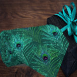 Peacock Feathers Blauwgroen Blue Stropdas Necktie<br><div class="desc">Dit prachtige stropdas is voorzien van blauwgroen blauwe faux glitter pauock vogelveren. Ideaal voor bruiloften of formele gelegenheden.</div>