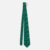 Peacock Feathers Blauwgroen Glitter Necktie Neck Stropdas (Achterkant)