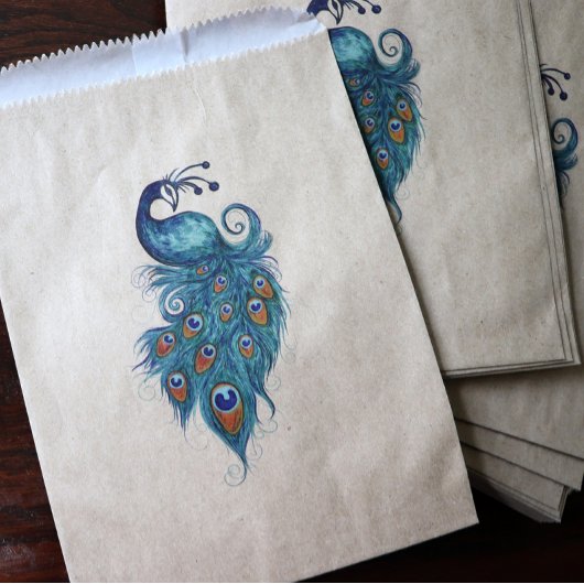 Peacock Feathers Blauwgroen Peacocks Bedankzakje