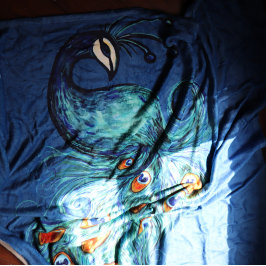 Peacock Feathers Blauwgroen Peacocks Fleece Deken