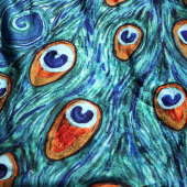 Peacock Feathers Blauwgroen Peacocks Fleece Deken