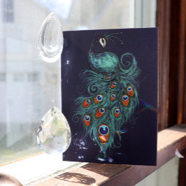 Peacock Feathers Blauwgroen Peacocks Kaart