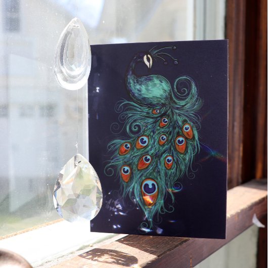 Peacock Feathers Blauwgroen Peacocks Kaart