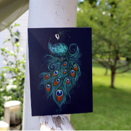 Peacock Feathers Blauwgroen Peacocks Kaart