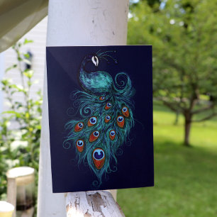 Peacock Feathers Blauwgroen Peacocks Kaart