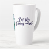 Peacock Feathers Blauwgroen Peacocks Latte Mok (Rechterhoek)