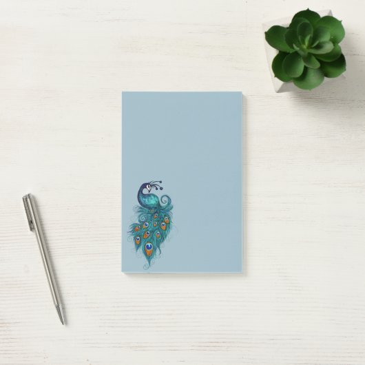 Peacock Feathers Blauwgroen Peacocks Post-it® Notes (Kantoor)