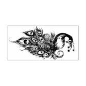 Peacock Feathers Blauwgroen Peacocks Rubberstempel (Afrduk)