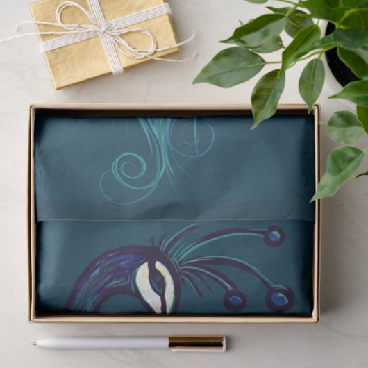 Peacock Feathers Blauwgroen Peacocks Tissuepapier (Geschenk)