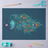 Peacock Feathers Blauwgroen Peacocks Tissuepapier (Craft)