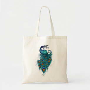 Peacock Feathers Blauwgroen Peacocks Tote Bag