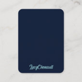 Peacock Feathers Blauwgroen Peacocks Visitekaartje (Achterkant)