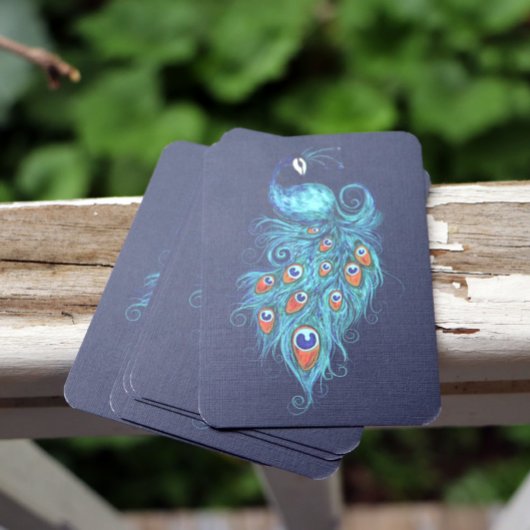 Peacock Feathers Blauwgroen Peacocks Visitekaartje