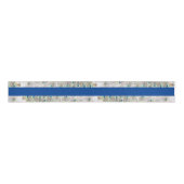 Peacock Feathers Blue Grosgrain Ribbon Lint (Voorkant)