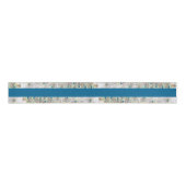 Peacock Feathers Blue Grosgrain Ribbon Lint (Voorkant)