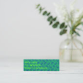Peacock Feathers Blue met Green Mini Visitekaartje (Staand voorkant)