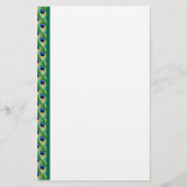 Peacock Feathers Border Briefpapier (Voorkant)