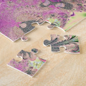 Peacock Feathers Bouquet Fractal Abstract Art Legpuzzel (Zijkant)