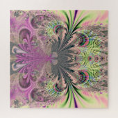 Peacock Feathers Bouquet Fractal Abstract Art Legpuzzel (Horizontaal)