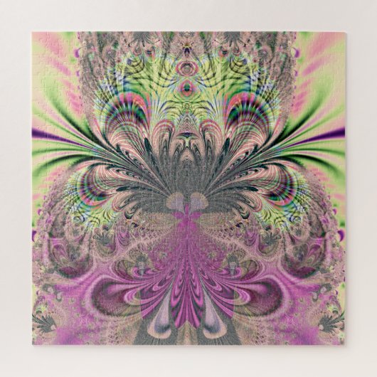 Peacock Feathers Bouquet Fractal Abstract Art Legpuzzel (Verticaal)