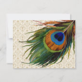 Peacock Feathers Bridal Tea Kaart (Voorkant)