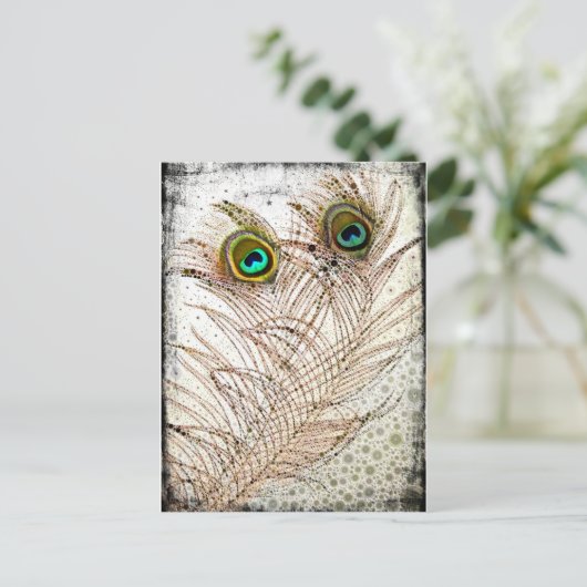 Peacock Feathers Briefkaart (Staand voorkant)