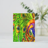 Peacock Feathers Briefkaart (Staand voorkant)