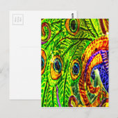 Peacock Feathers Briefkaart (Voorkant / Achterkant)