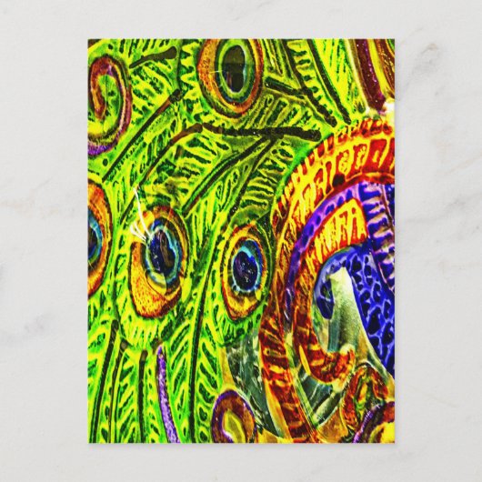 Peacock Feathers Briefkaart (Voorkant)