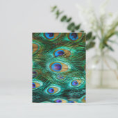 PEACOCK FEATHERS BRIEFKAART (Staand voorkant)