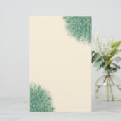  Peacock Feathers Briefpapier (Staand voorkant)