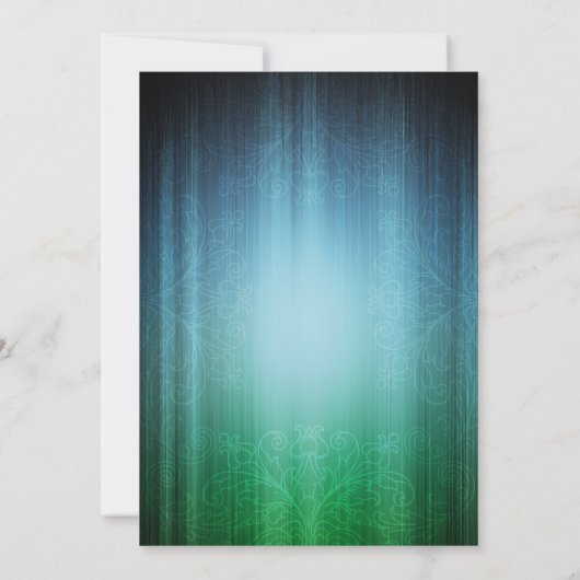 Peacock Feathers Bruids Douche Uitnodiging (Achterkant)