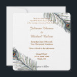 Peacock Feathers Bruiloft Kaart<br><div class="desc">Peacock Feathers</div>