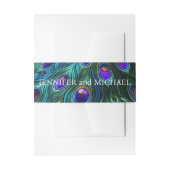 Peacock Feathers Bruiloft Uitnodigingen Wikkel (Voorkant Voorbeeld)