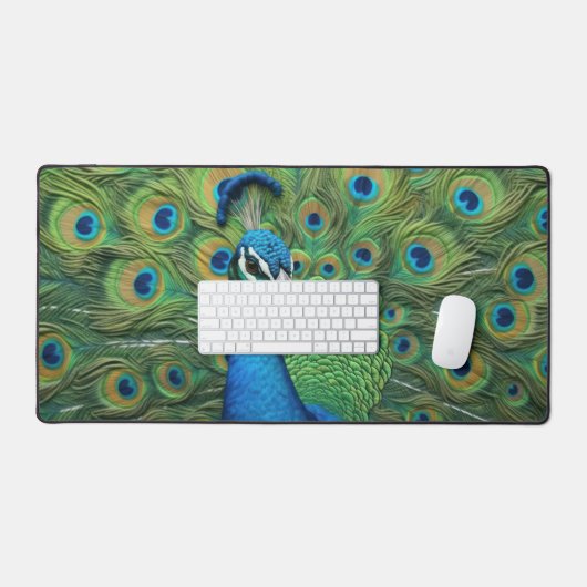 Peacock Feathers Bureaumat (Keyboard & Muis)
