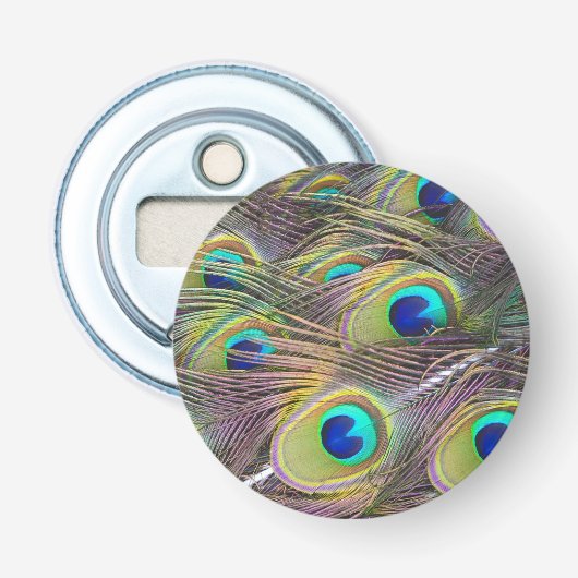 Peacock Feathers Button Flesopener (Voorkant)