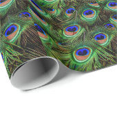 Peacock Feathers Cadeaupapier (Rol Hoek)