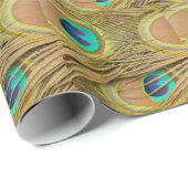 Peacock Feathers Cadeaupapier (Rol Hoek)