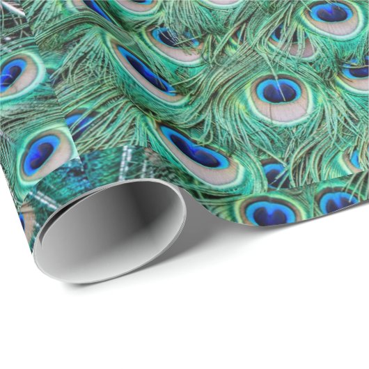 Peacock Feathers Cadeaupapier (Rol Hoek)