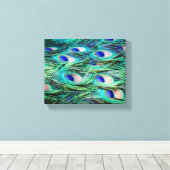 Peacock Feathers Canvas Afdruk (Insitu (Houten vloer))