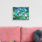Peacock Feathers Canvas Afdruk (Insitu (Woonkamer))