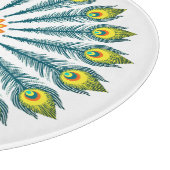 Peacock feathers cirkel snijplank (Hoek)