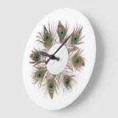 Peacock Feathers Clock Grote Klok (Hoek)