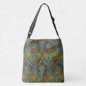 Peacock Feathers Coördinaten Crossbody Tas (Achterkant)