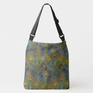 Peacock Feathers Coördinaten Crossbody Tas