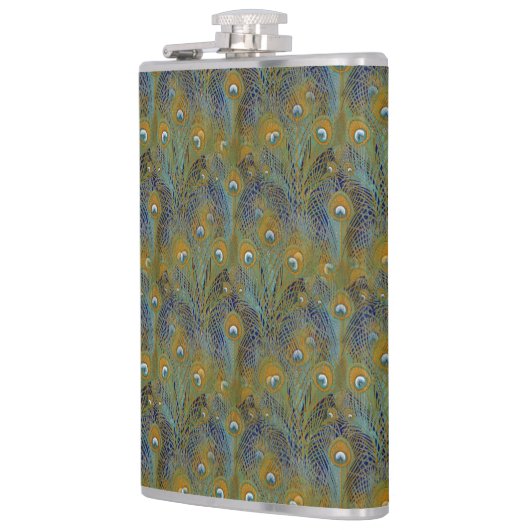 Peacock Feathers Coördinaten Heupfles (Links)