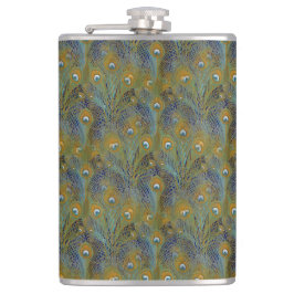 Peacock Feathers Coördinaten Heupfles