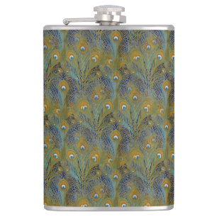 Peacock Feathers Coördinaten Heupfles